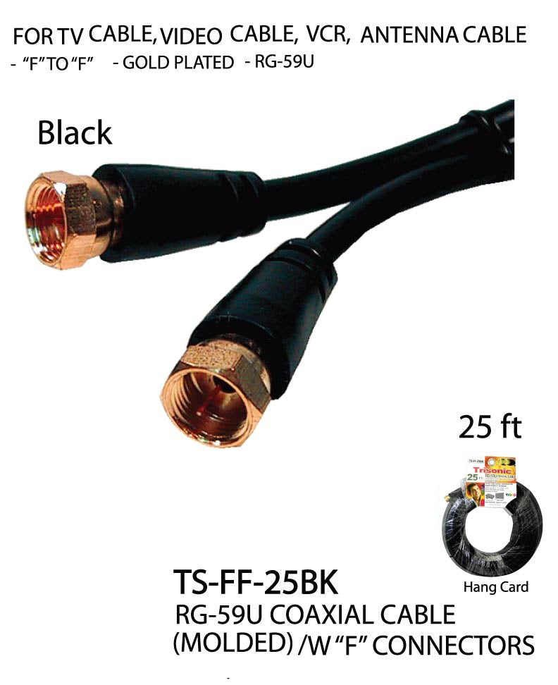 RG-59U Coaxial Cable, 25 ft., 1-ct.
