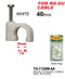 RG-6U Coaxial Cable Nail In Clips White, 40-ct.