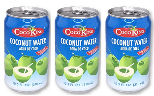 CocoKing Coconut Water with Pulp, 10.5 oz (Pack of 3)