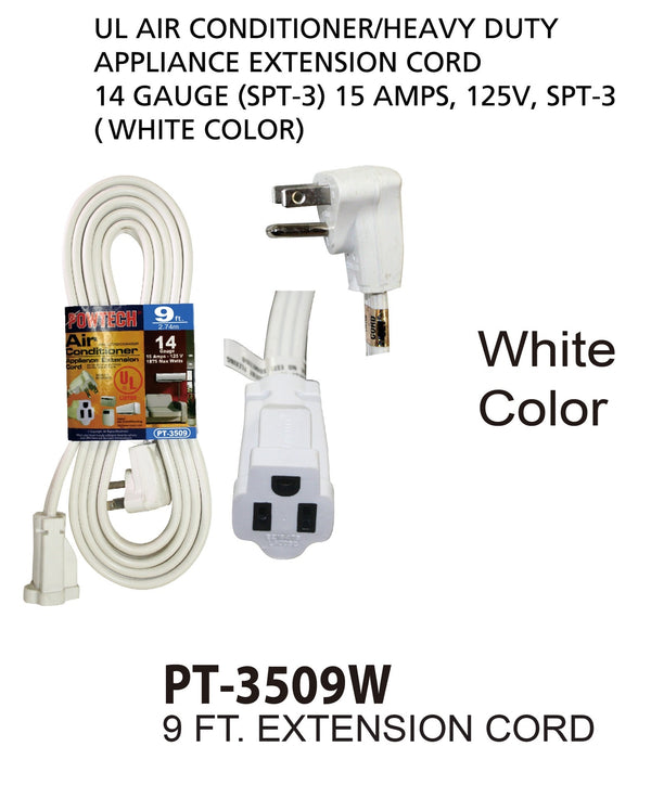Air Conditioner Appliance Extension Cord 14 Gauge, 9 ft.