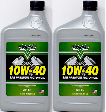 10W-40 SAE Premium Motor Oil, 32 oz. (Pack of 2)