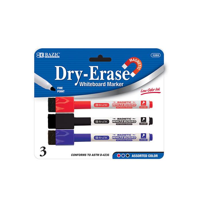 Magnetic Assorted Color Dry-Erase Markers (3/Pack)