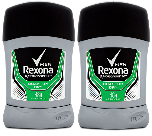Rexona Men Quantum Dry Deodorant Stick, 50 ml (Pack of 2)