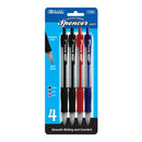 Spencer Assorted Color Retractable Pen w/ Cushion Grip (4/Pack)
