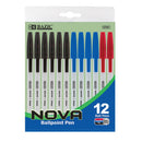 Nova Assorted Color Stick Pen (12/Pack)