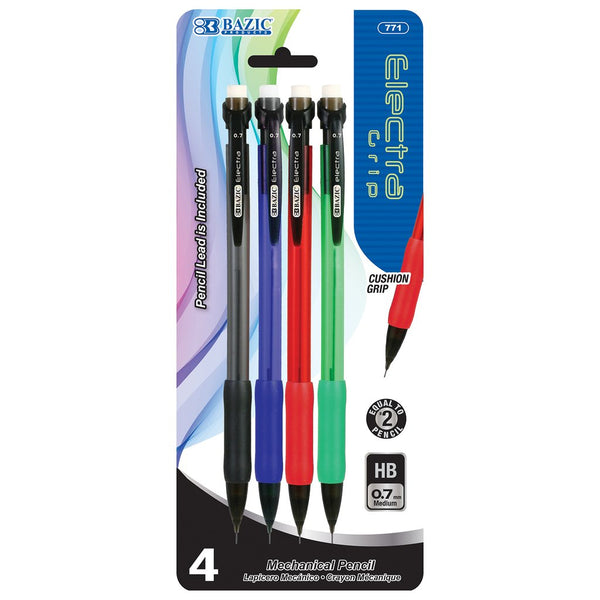 0.7 mm Electra Mechanical Pencil with Grip (4/Pack)