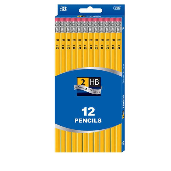 [Wood Free] Yellow Pencil #2, 2HB (12/Pack)