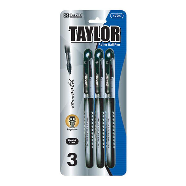 Taylor Black Rollerball Pen (3/Pack)