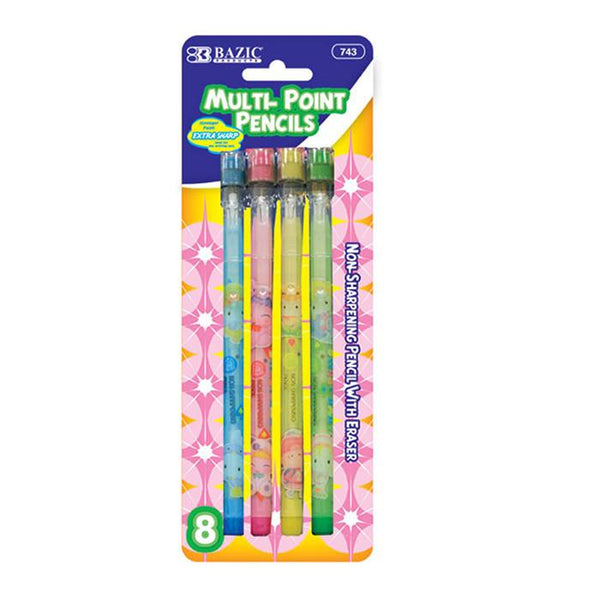 Fancy Multi-Point Pencil (8/Pack)