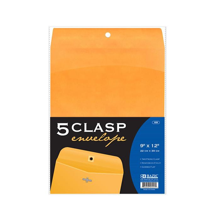 Clasp Envelope 9" X 12" (5/Pack)