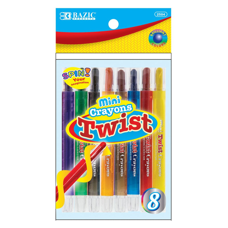 8 Color Mini Propelling Crayons