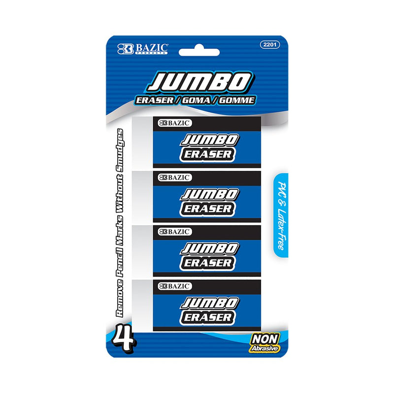 Block Jumbo Eraser (4/Pack)