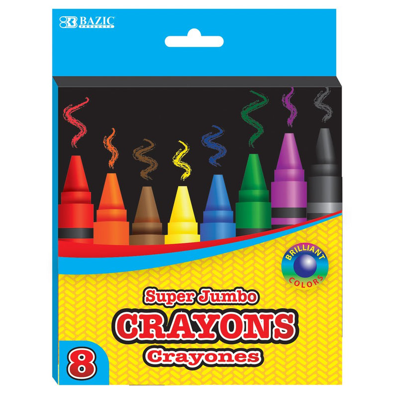 8 Color Premium Quality Super Jumbo Crayons