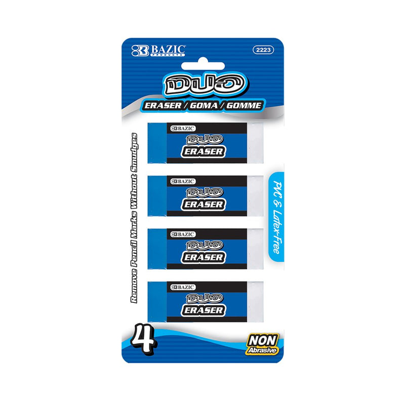 Block Two-Tone Eraser (4/Pack)