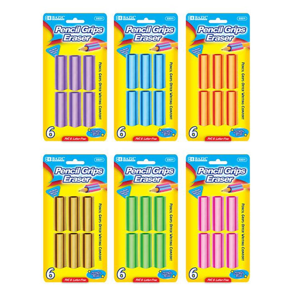 Pencil Grip Eraser (6/Pack), 1-Pack