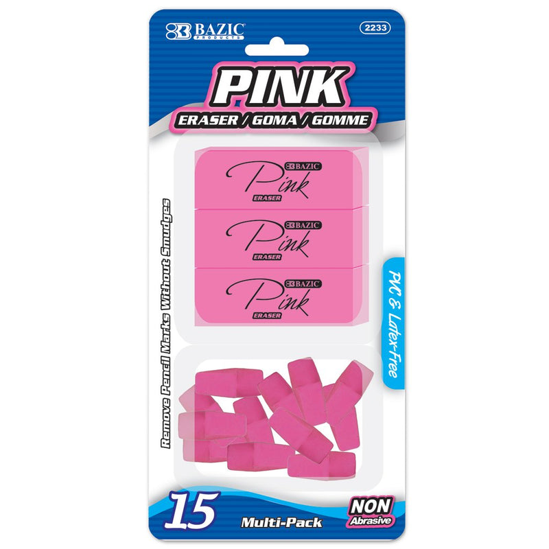 Pink Eraser Sets (15/Pack)