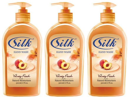 Silk Velvety Peach with Natural Moisturizers Hand Wash, 400ml (Pack of 3)