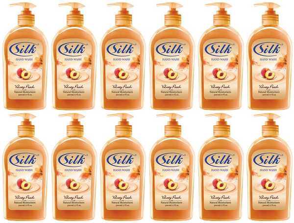 Silk Velvety Peach with Natural Moisturizers Hand Wash, 400ml (Pack of 12)