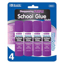 Glue Stick Washable Disappearing Purple 0.28 oz (8g)(4/Pack)