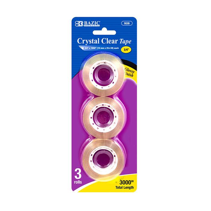 Crystal Clear Tape Refill 3/4″ X 1000″ (3/Pack)