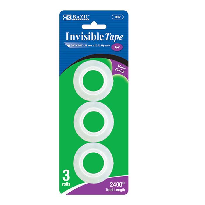 Invisible Tape Refill 3/4″ X 800″ (3/Pack)