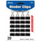 Small 3/4" (19mm) Black Binder Clip (20/Pack)