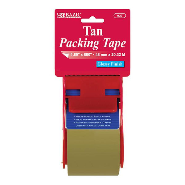 Packing Tape Tan w/ Dispenser 1.88" X 800"