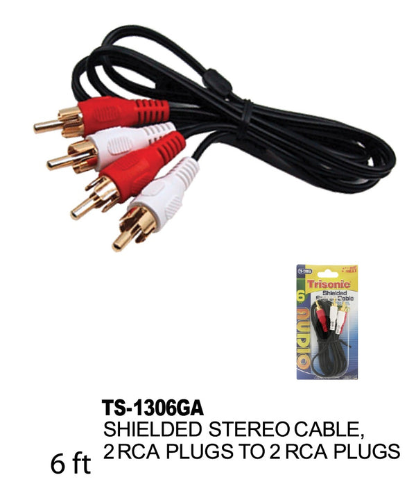 Shielded Stereo Cable, 6 ft.