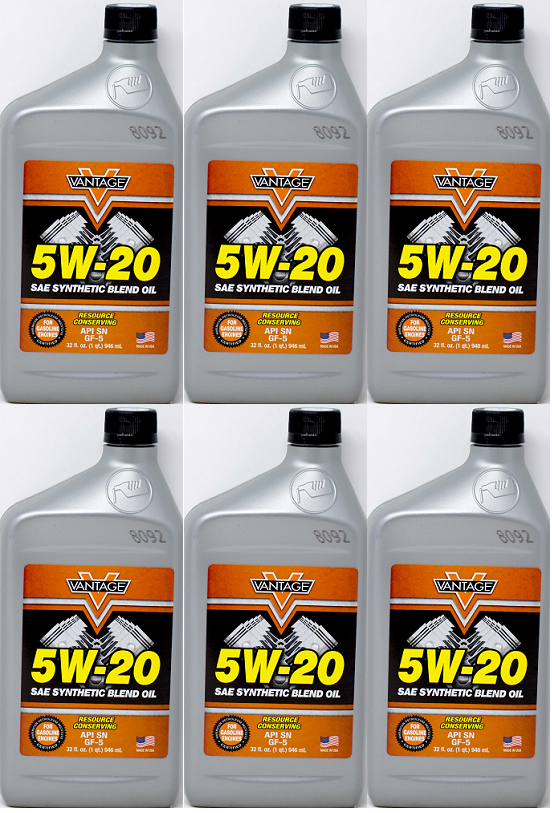 5W-20 SAE Synthetic Blend Oil, 32 oz. (Pack of 6)