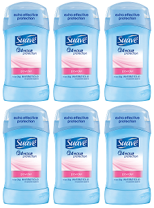 Suave Powder Invisible Solid Anti-Perspirant Deodorant, 1.4 oz (Pack of 6)