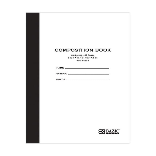 8.5" X 7" Manila Cover Composition Book