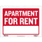9" X 12" Apartment For Rent Sign