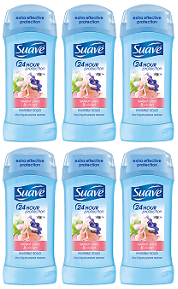 Suave Sweet Pea & Violet Invisible Solid Deodorant, 2.6 oz (Pack of 6)