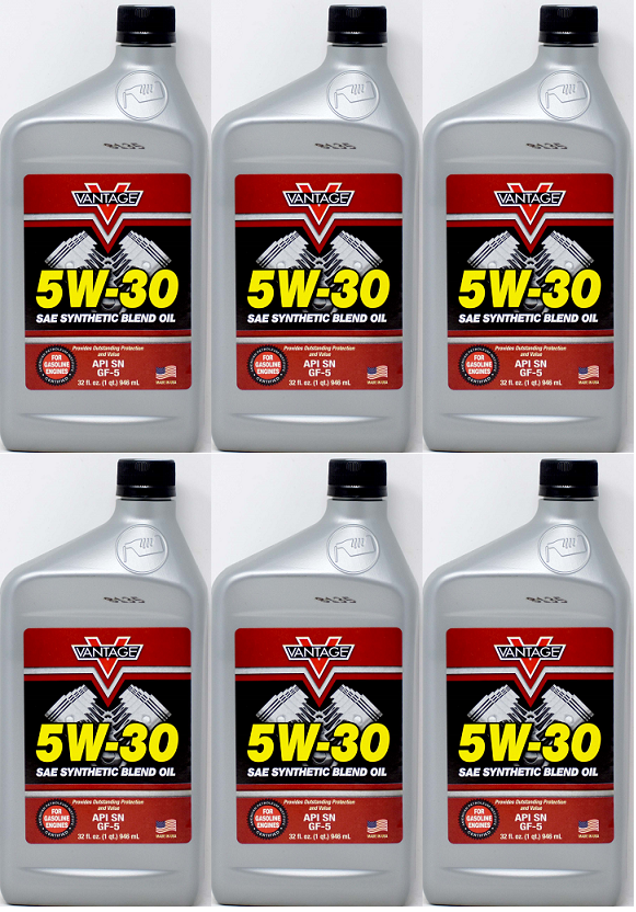 5W-30 SAE Synthetic Blend Oil, 32 oz. (Pack of 6)