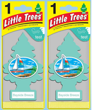 Little Trees Bayside Breeze Air Freshener, 1 ct. (Pack of 2)