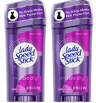 Lady Speed Stick Shower Fresh Invisible Dry Deodorant, 2.3 oz (Pack of 2)