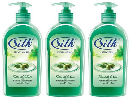 Silk Natural Olive with Natural Moisturizers Hand Wash, 400ml (Pack of 3)