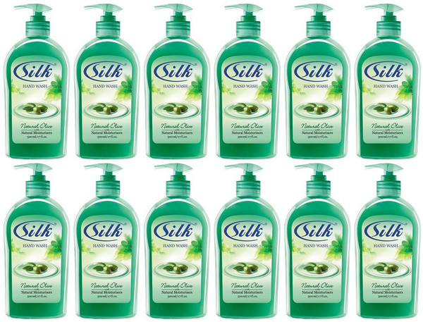 Silk Natural Olive with Natural Moisturizers Hand Wash, 400ml (Pack of 12)