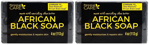 African Black Soap (Compare to Shea Moisture), 4 oz (Pack of 2)