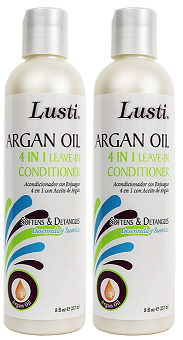 Lusti Argan Oil 4 in 1 Leave-In Conditioner, 8 fl oz. (Pack of 2)