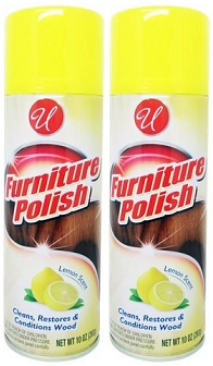Furniture Polish Lemon Scent, 10 oz (Pack of 2)