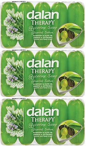 Dalan Therapy Glycerine Soap - Rosemary & Olive Oil, 5 Pack (Pack of 3)
