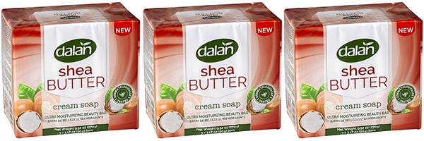 Dalan Shea Butter Cream Bar Soap, 3 Pack (Pack of 3)
