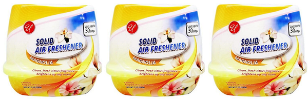Solid Air Freshener (Magnolia Scent), 7 oz. (Pack of 3)