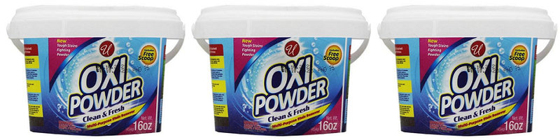 Oxi Powder Clean & Fresh Powder Bucket Multi Stain Remover, 16oz (Pack of 3)
