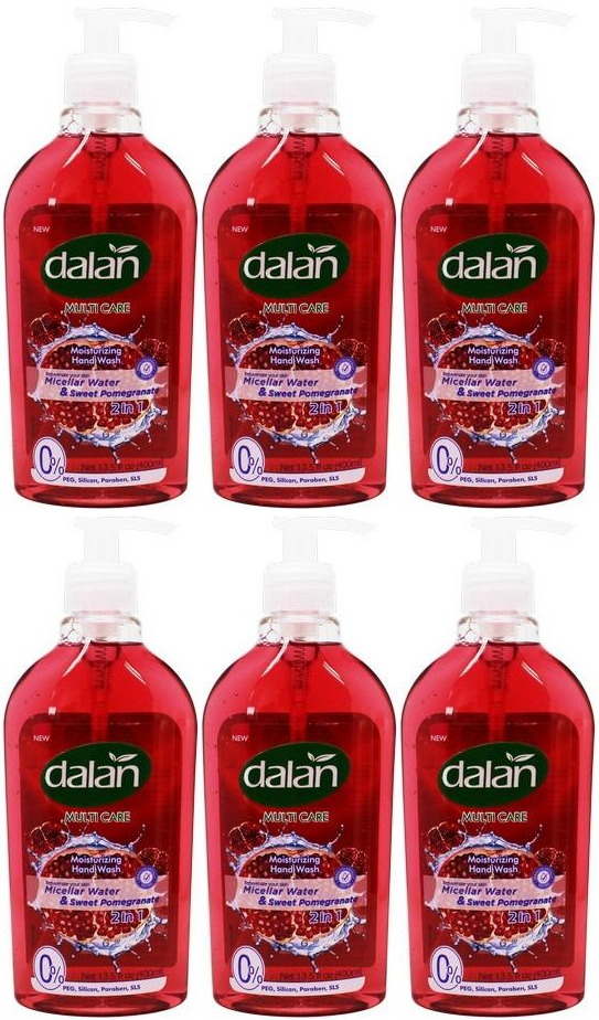 Dalan MultiCare Micellar Water & Sweet Pomegranate Hand Wash, 13.5 oz (Pack of 6)
