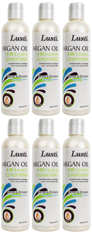 Lusti Argan Oil 4 in 1 Leave-In Conditioner, 8 fl oz. (Pack of 6)