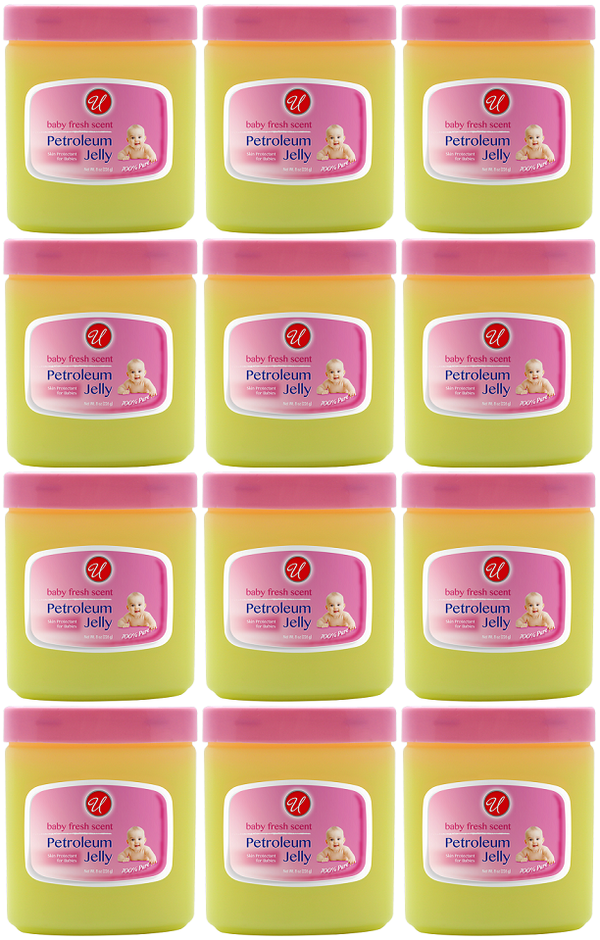 Baby Fresh Scent Petroleum Jelly, 8 oz. (Pack of 12)