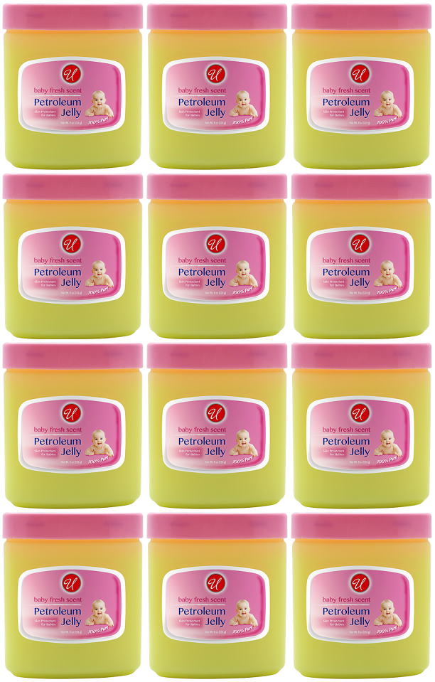 Baby Fresh Scent Petroleum Jelly, 8 oz. (Pack of 12)
