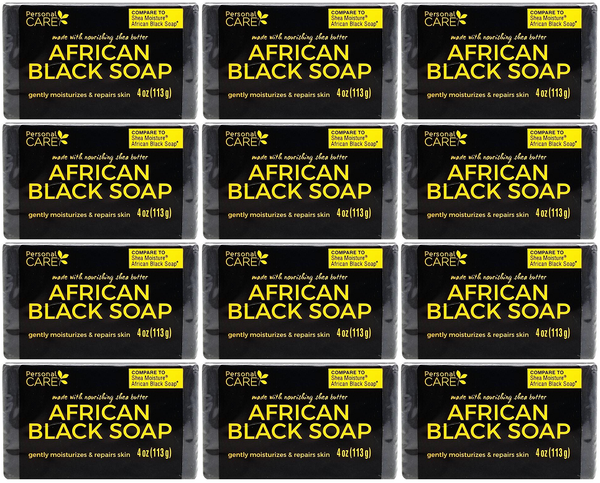 African Black Soap (Compare to Shea Moisture), 4 oz (Pack of 12)
